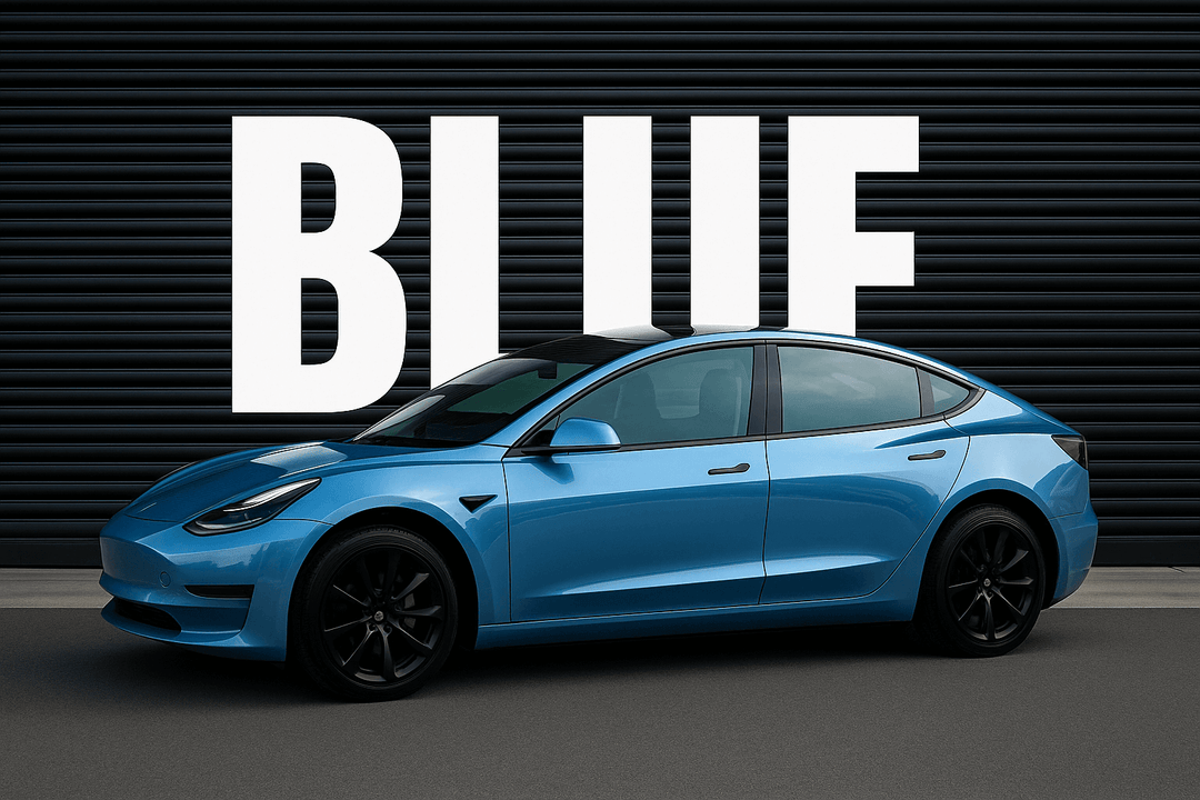 Blue Car Wrap