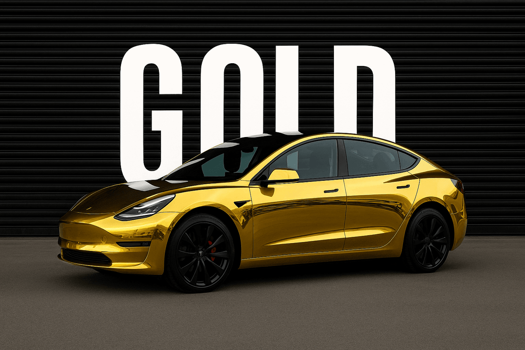 Gold Car Wrap
