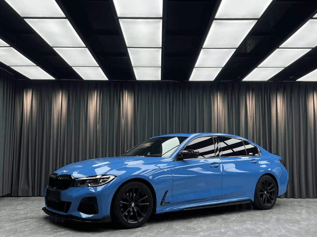 BMW Gloss Crystal Abudhabi Blue Vinyl Film Car Wrap
