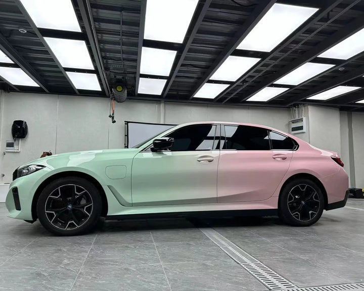 BMW Green Pink Gradient Vinyl Wrap