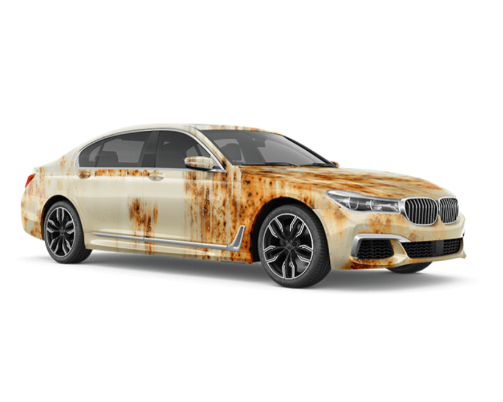 Beige Rust Car Wrap