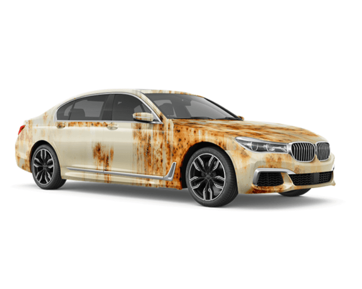 Beige Rust Car Wrap