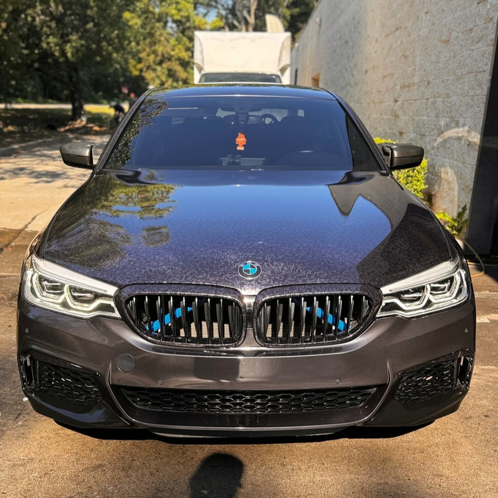 Black forged carbon fiber wrap
