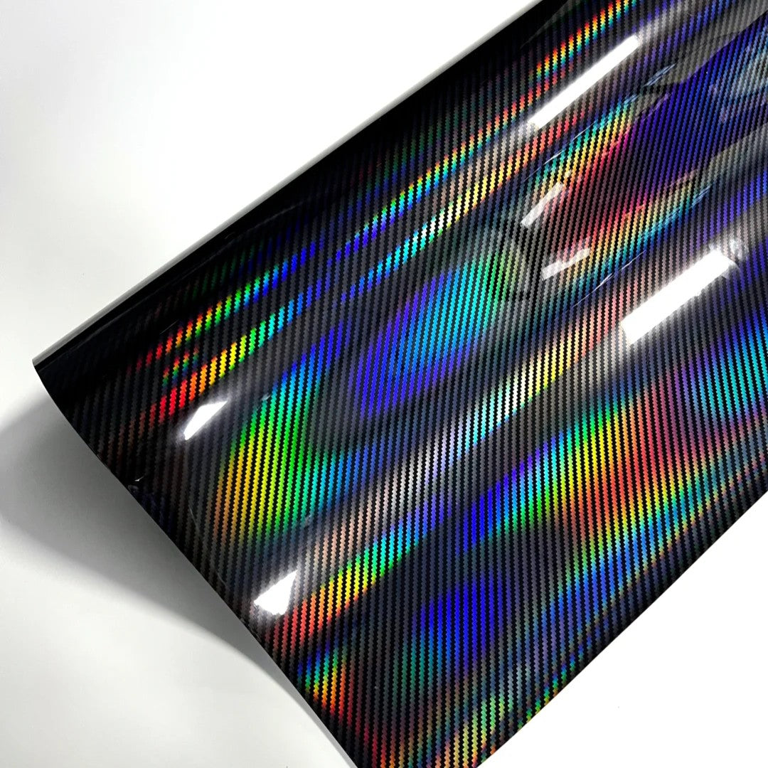 Carbon Fiebr Holographic Vinyl Film