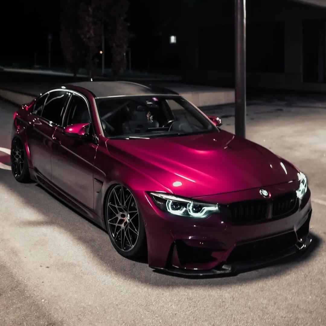 Gloss Metallic Burgundy Car Wrap