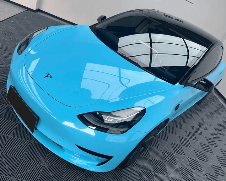 Glossy Sky Blue Tesla Color PPF