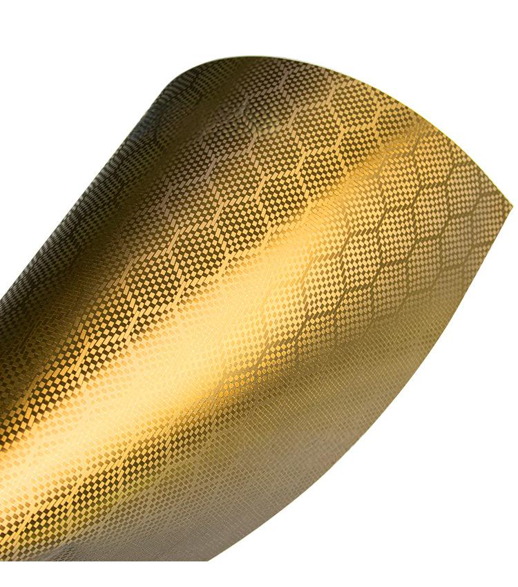 Gold honeycomb carbon fiber wrap
