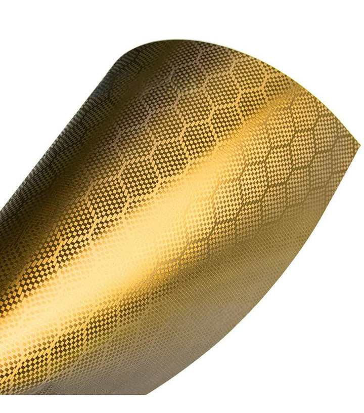 Gold honeycomb carbon fiber wrap