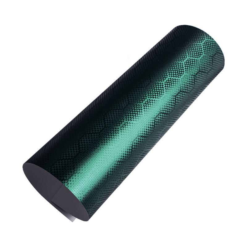 Green honeycomb carbon car wrap