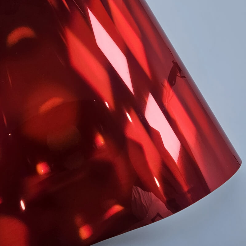 Holographic Chrome Red Vinyl Wrap