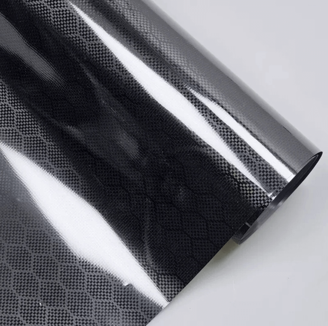 Honeycomb Carbon Fiber Gloss Black Car Wrap