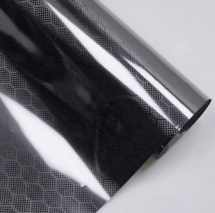 Honeycomb Carbon Fiber Gloss Black Car Wrap