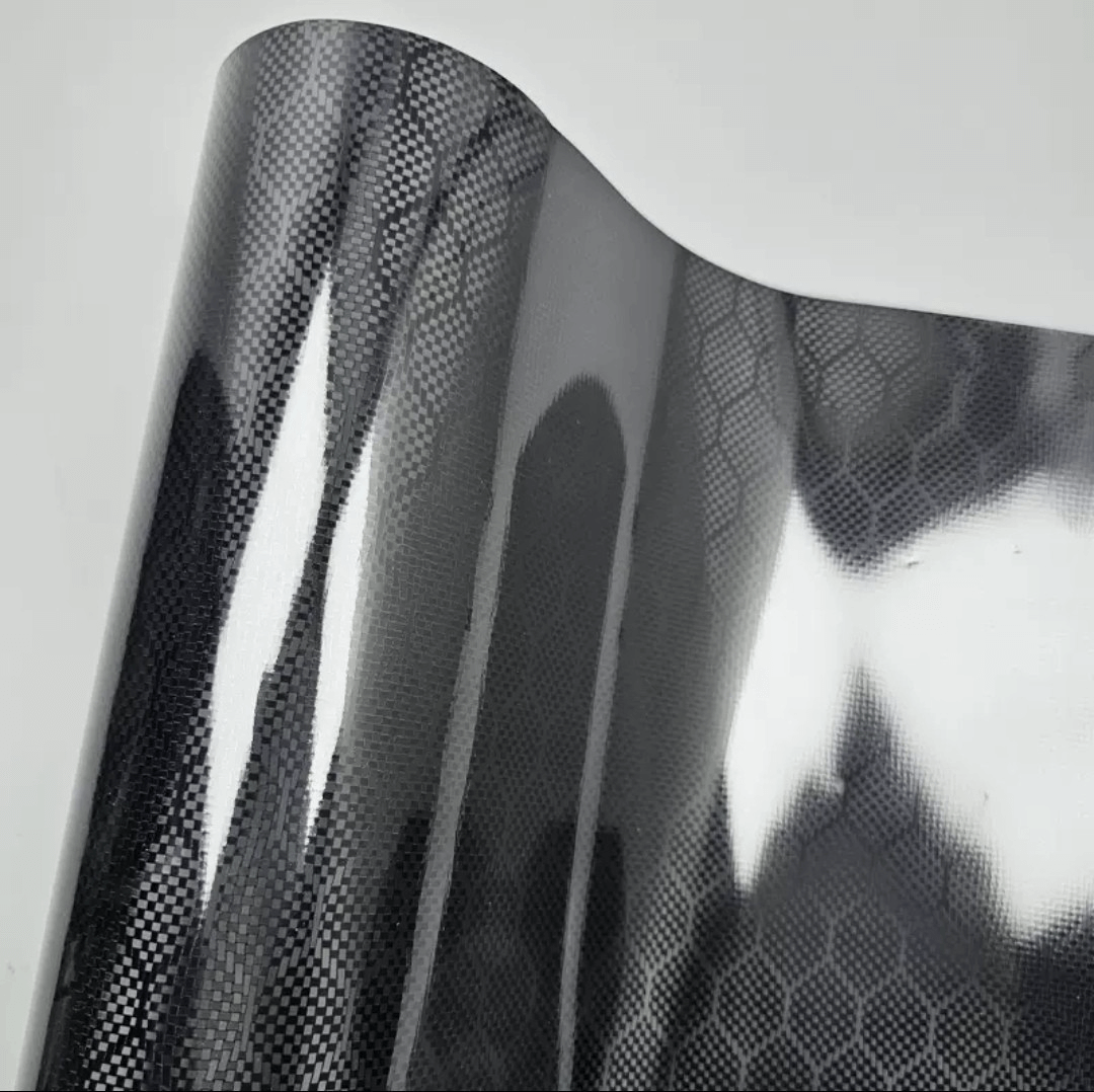 Honeycomb Carbon Fiber Gloss Black Vinyl Wrap