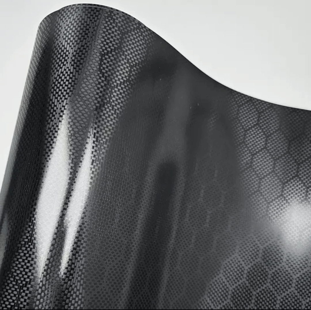 Honeycomb Carbon Fiber Matte Black Vinyl Wrap