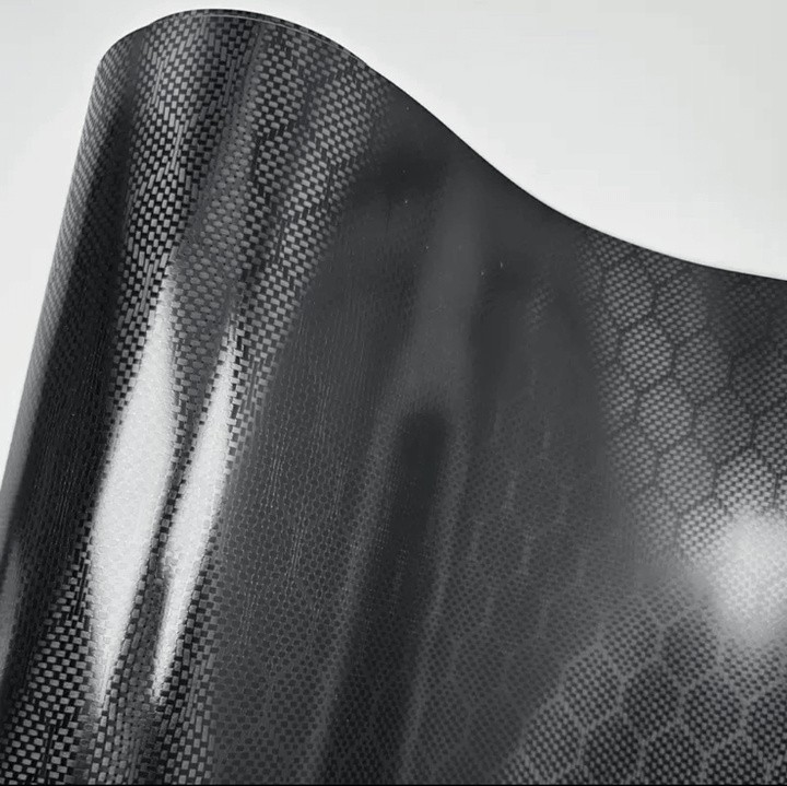 Honeycomb Carbon Fiber Matte Black Vinyl Wrap