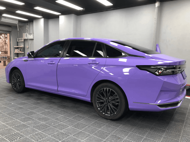 Lavender car wrap