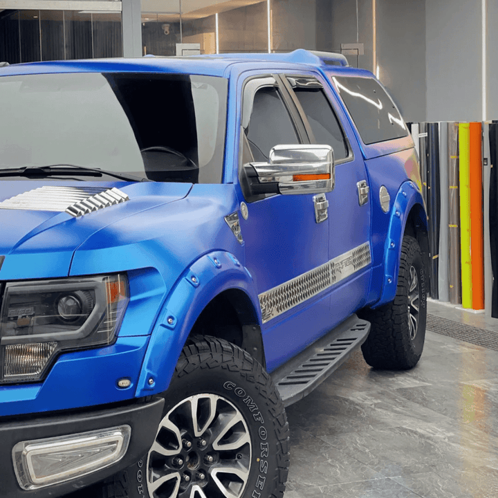 Matte Metallic Ocean Blue Car Wrap