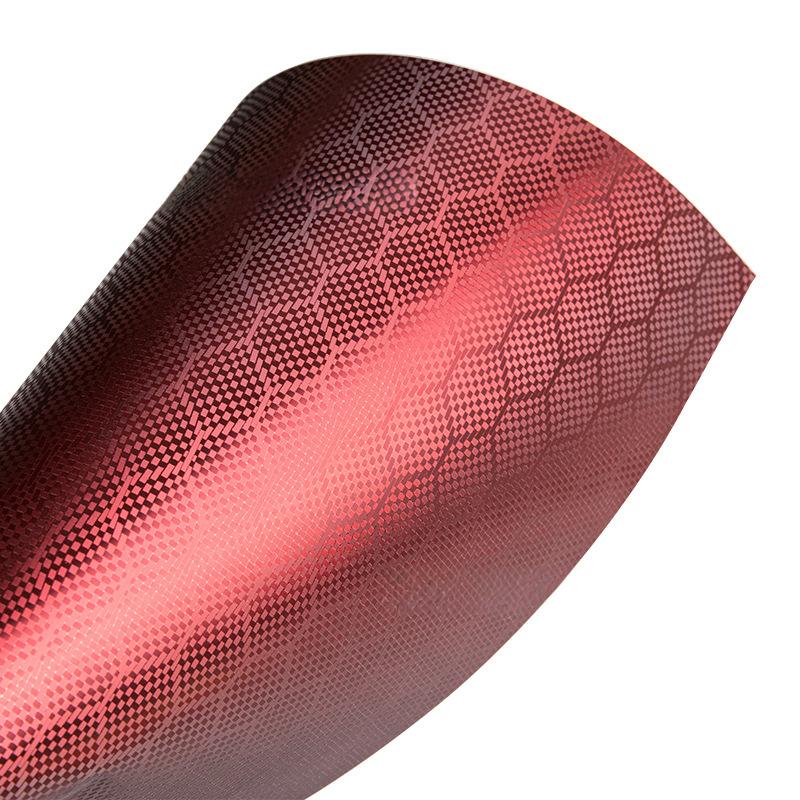 Red honeycomb carbon fiber wrap