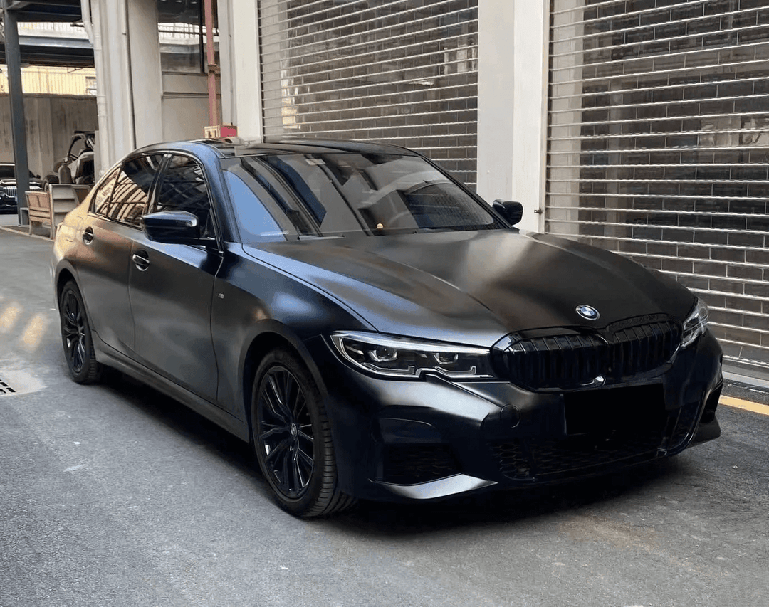 Satin Ceramic Black Vinyl Wrap BMW