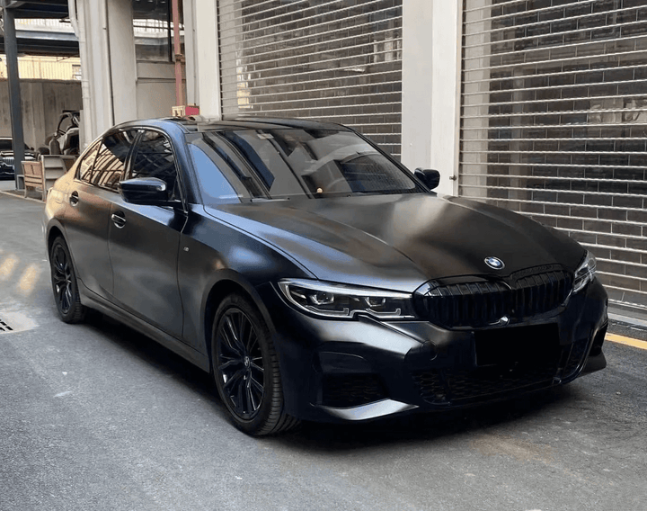 Satin Ceramic Black Vinyl Wrap BMW