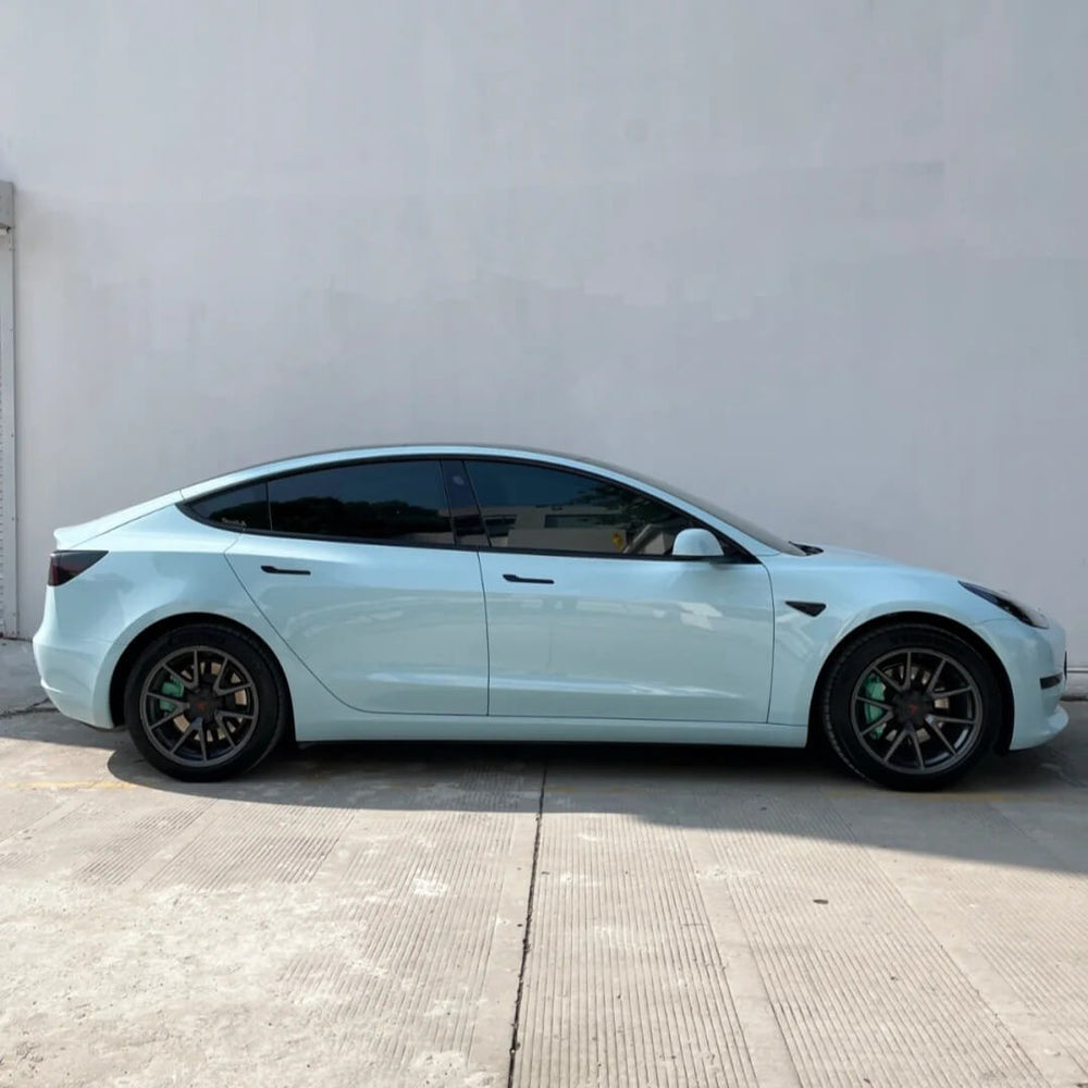 Tesla Model 3 Glossy Icy Blue Wrap
