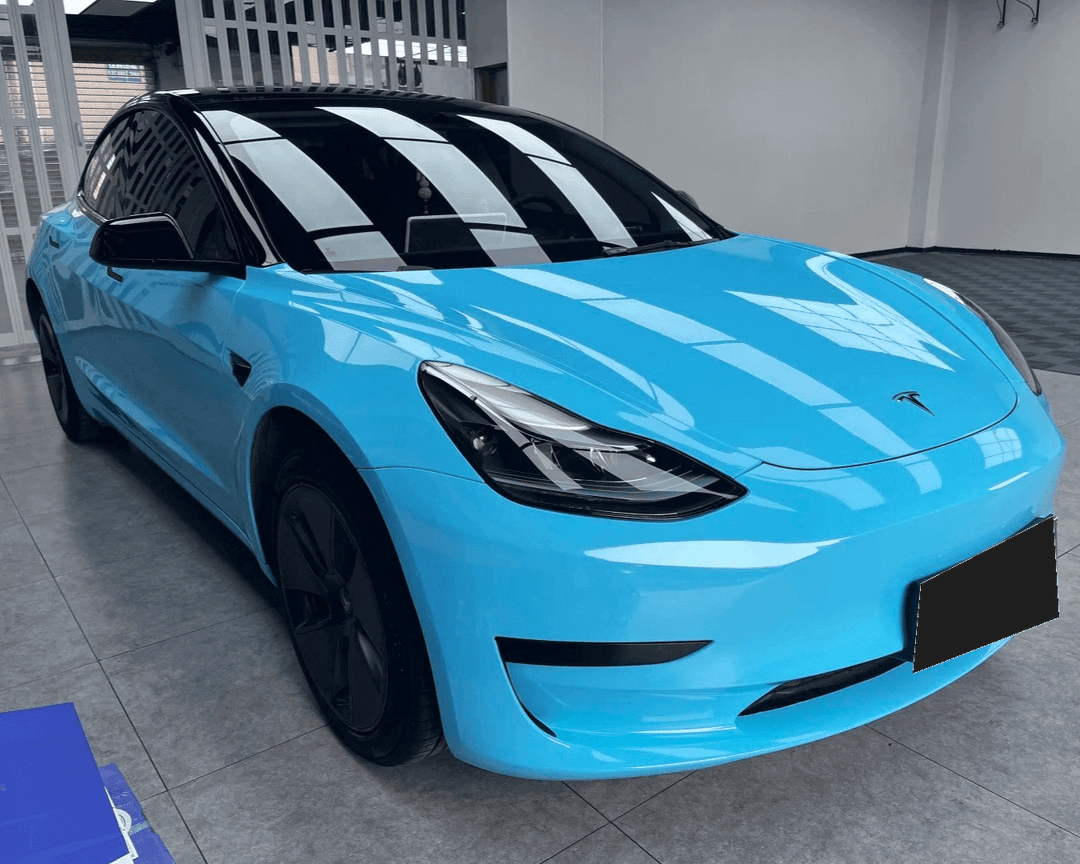 Tesla Sky Blue Color PPF