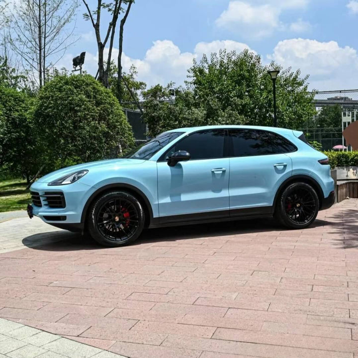 cyan blue PPF wrap