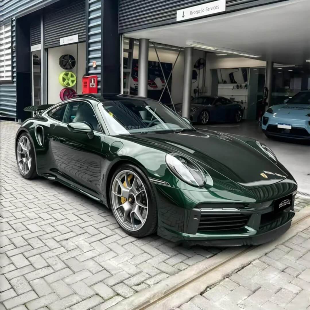 forest green car wrap