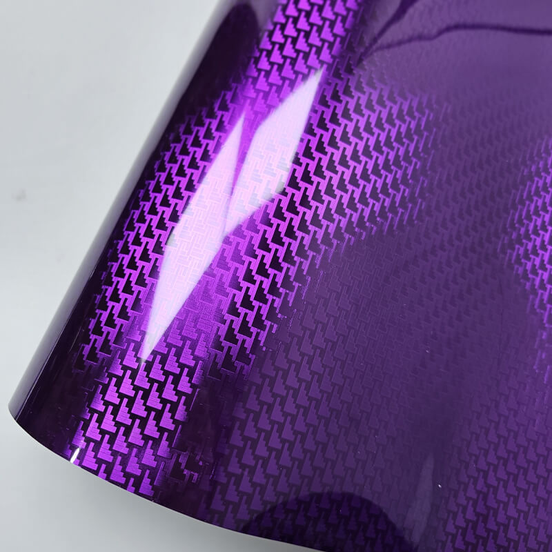 gloss purple aircraft carbon fiber vinyl wrap