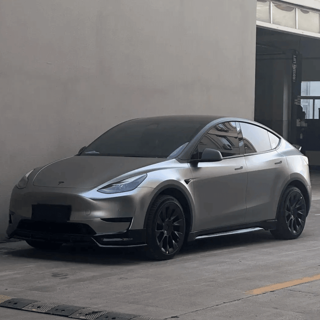 liquid silver metallic car wrap