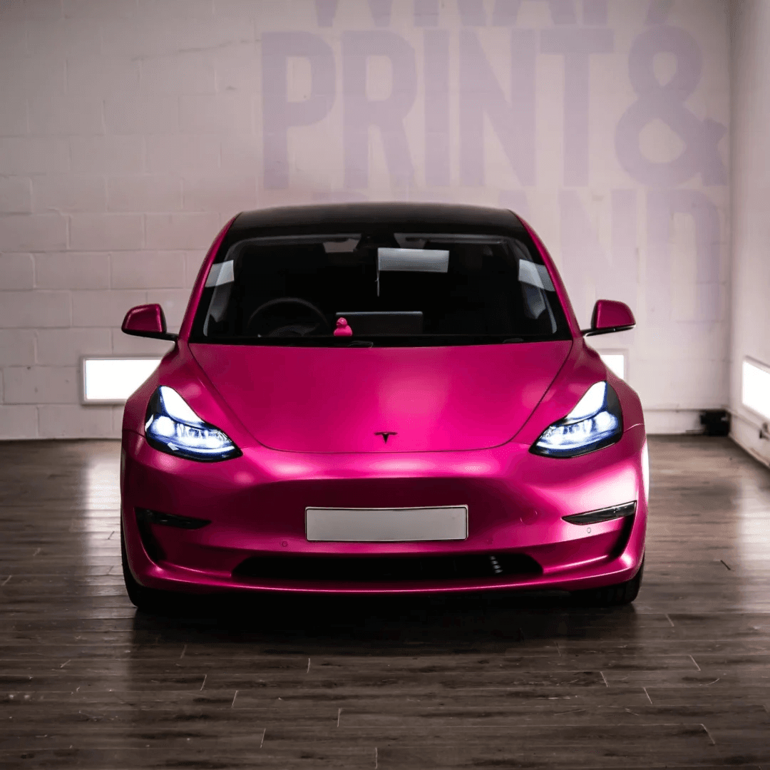 matte metallic fuchsia wrap