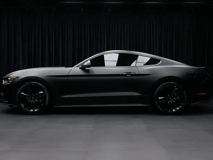 mustang Super Matte Black Vinyl Wrap