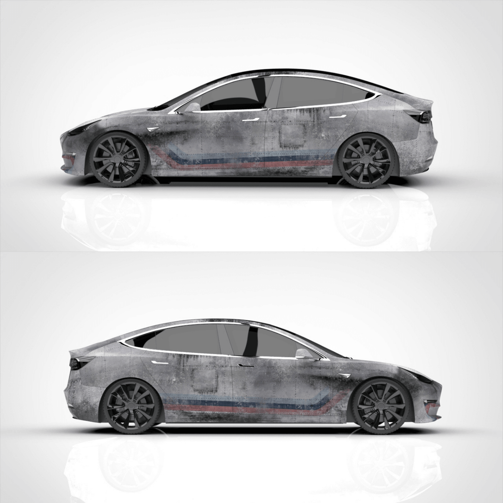 rust steel vehicle  wrap