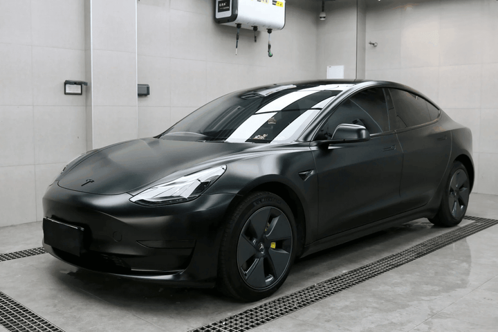tesla Satin Ceramic Black Vinyl Wrap