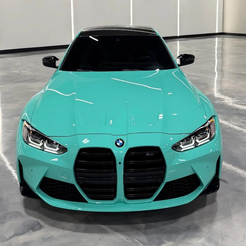 turquoise car wrap