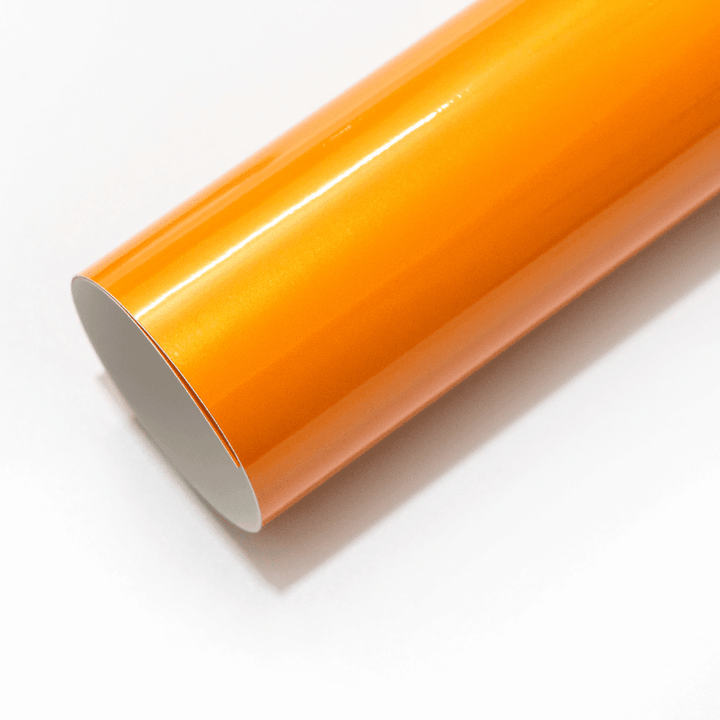 Pearlescent Metallic Orange Vinyl Wrap