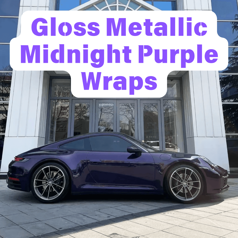 Gloss Metallic Midnight Purple Vinyl Wrap