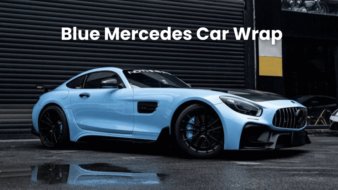 Blue Vinyl Wrap for Mercedes-Benz