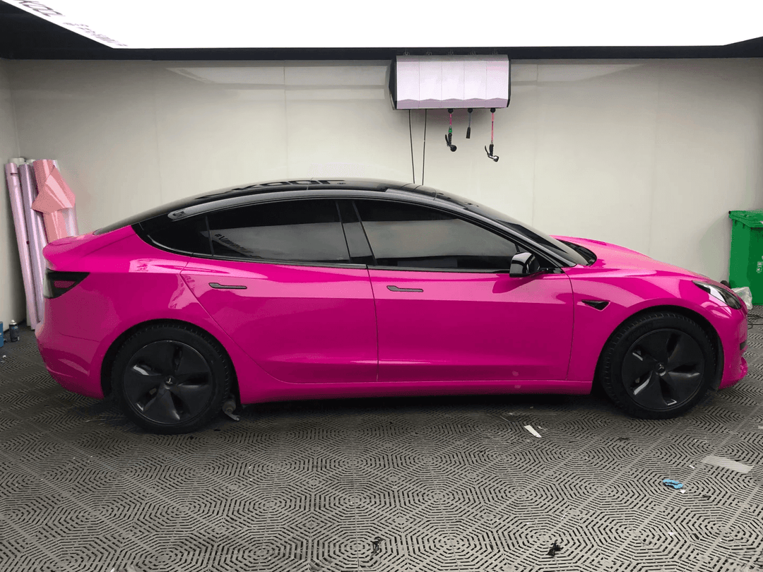 Gloss Metallic Rose Red Vinyl Wrap