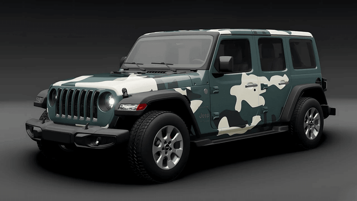 Army Green Camouflage Vinyl Wrap