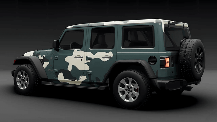 Army Green Camouflage Vinyl Wrap