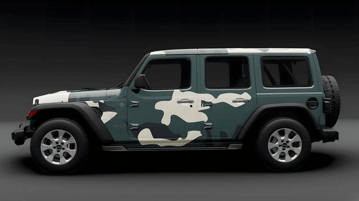 Army Green Camouflage Vinyl Wrap