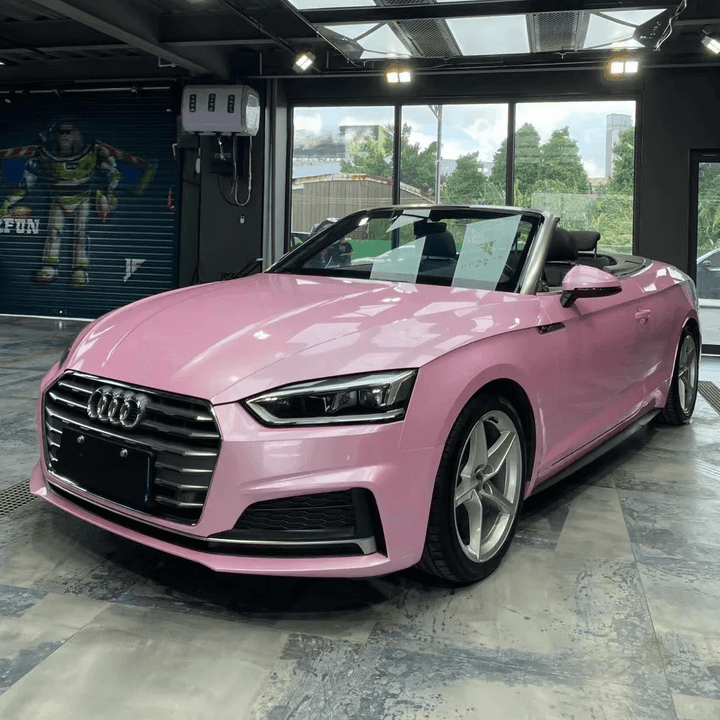 Audi A5 Macaron Sakura Pink Vinyl Wrap