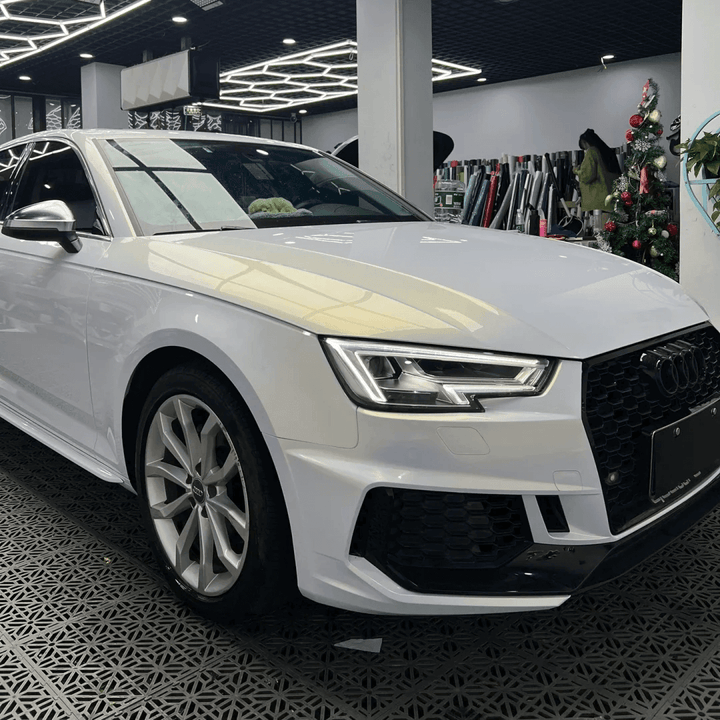 Audi Color Shift Glitter White Gold Vinyl Wrap