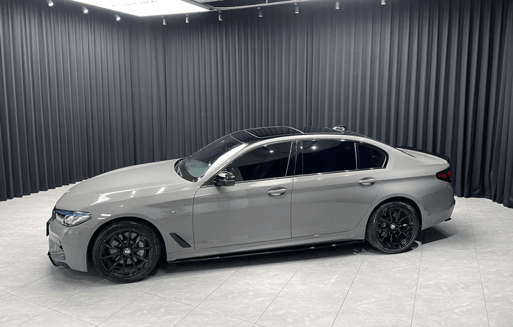 Gloss Crystal Gray Vinyl film BMW 5 series Car Wrapping