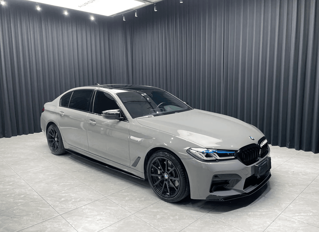 BMW 5 series Gloss Crystal Gray Vinyl film Car Wrapping