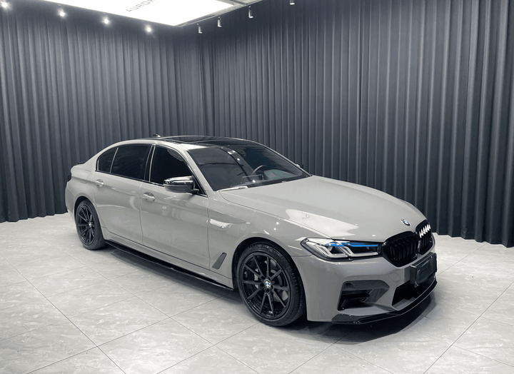 BMW 5 series Gloss Crystal Gray Vinyl film Car Wrapping