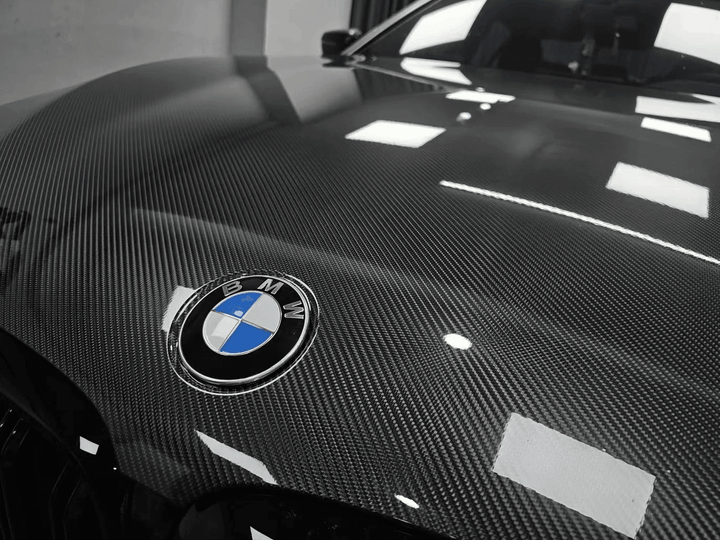 BMW  Black Carbon Vinyl Wrapping hood