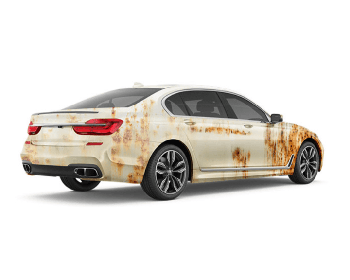 Beige Rust Vehicle Wrap