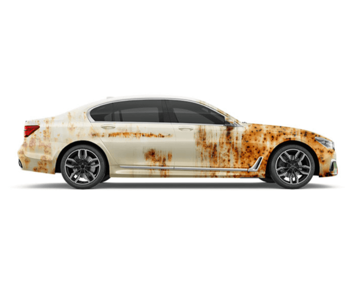 Beige Rust Vinyl Wrap